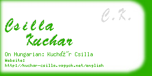 csilla kuchar business card
